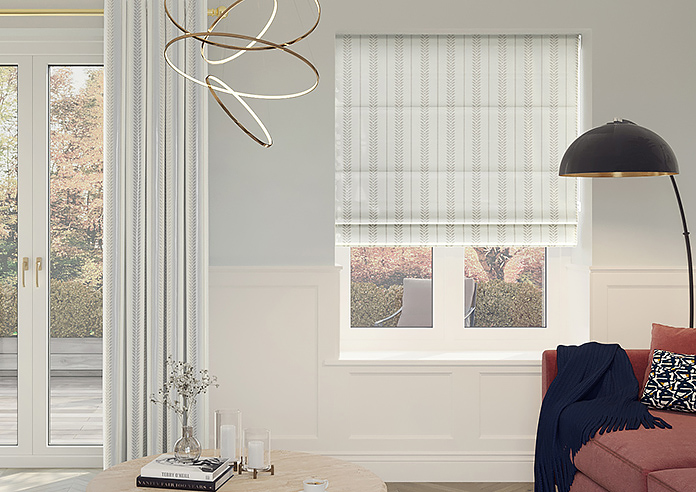 Laurel Stripe, Taupe - Twist&Fit Roman Blind - Image 3